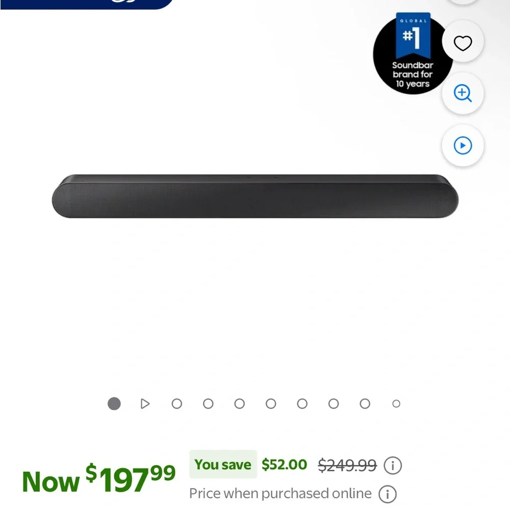 Samsung Black Premium Soundbar with Enhanced Audio